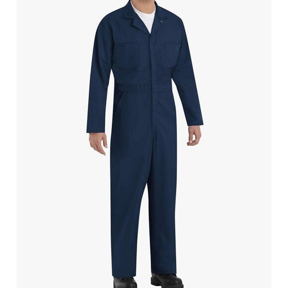 Red Kap Men's Twill Action Back Coverall Size 38 Regular Navy New Without Tags - Picture 1 of 8